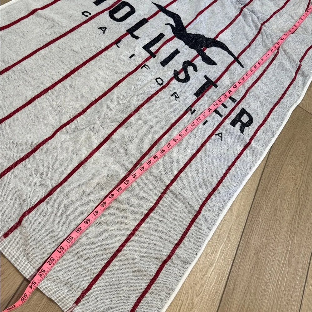 Y2K 2-in-1 Hollister Backpack Beach Towel Logo Spellout Retro Stripe Beachy surf